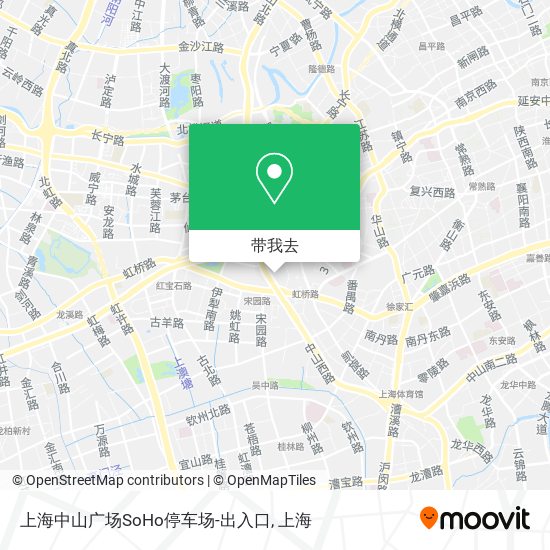 上海中山广场SoHo停车场-出入口地图
