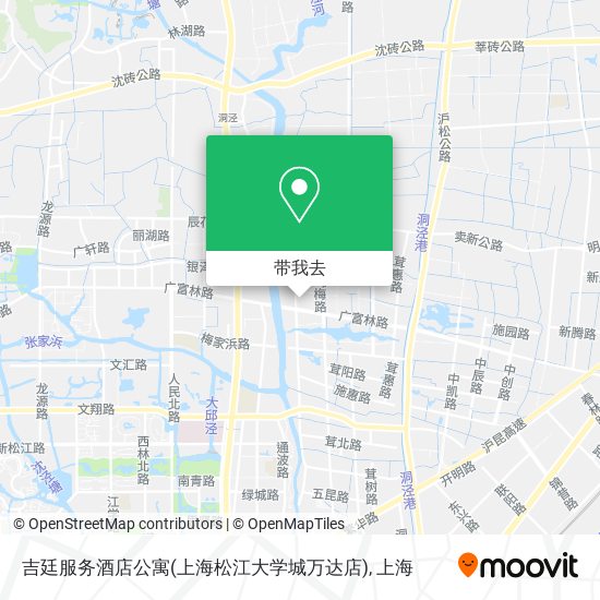 吉廷服务酒店公寓(上海松江大学城万达店)地图