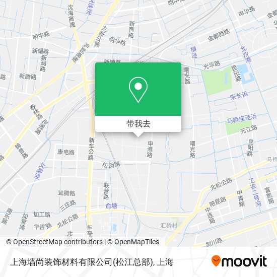 上海墙尚装饰材料有限公司(松江总部)地图