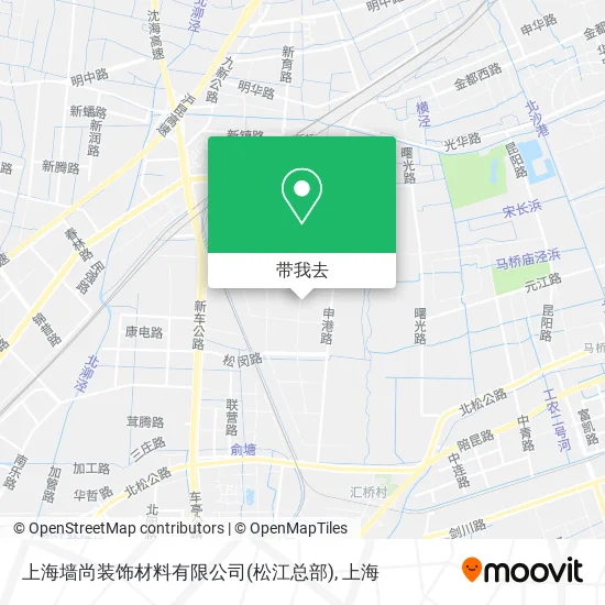 上海墙尚装饰材料有限公司(松江总部)地图