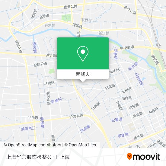 上海华宗服饰检整公司地图