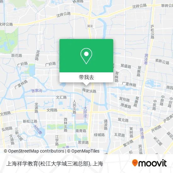 上海祥学教育(松江大学城三湘总部)地图