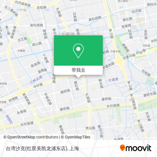 台湾沙克(红星美凯龙浦东店)地图
