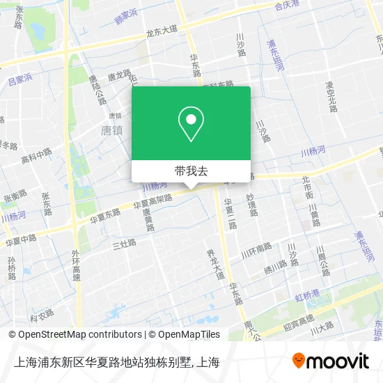 上海浦东新区华夏路地站独栋别墅地图