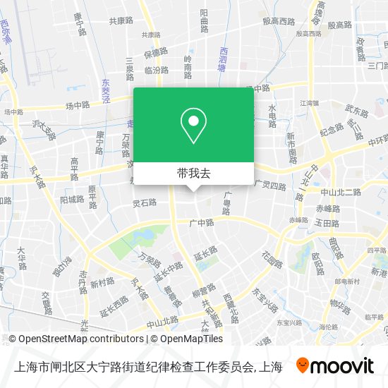 上海市闸北区大宁路街道纪律检查工作委员会地图