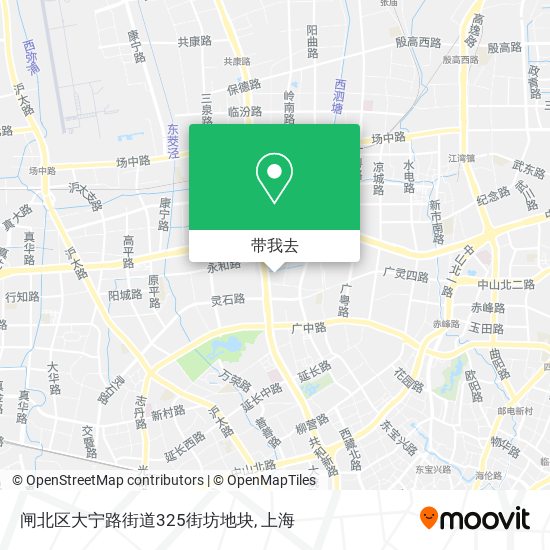 闸北区大宁路街道325街坊地块地图