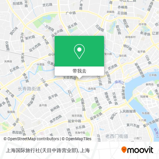 上海国际旅行社(天目中路营业部)地图