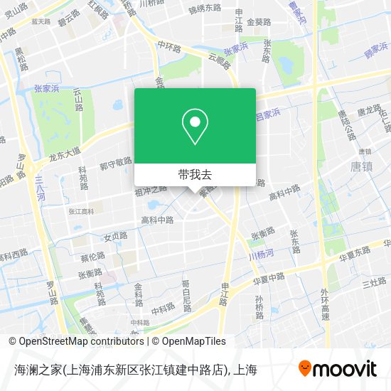 海澜之家(上海浦东新区张江镇建中路店)地图