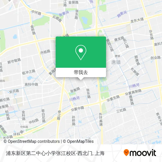 浦东新区第二中心小学张江校区-西北门地图