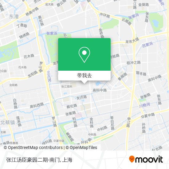 张江汤臣豪园二期-南门地图