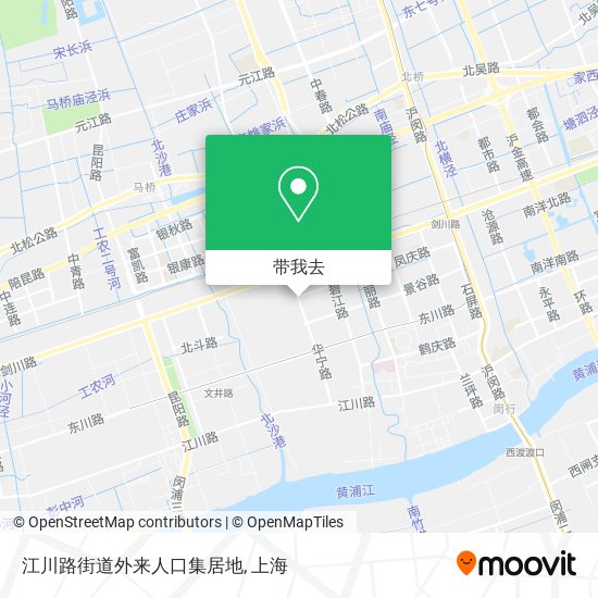 江川路街道外来人口集居地地图