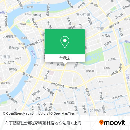 布丁酒店(上海陆家嘴蓝村路地铁站店)地图