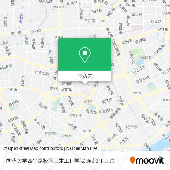 同济大学四平路校区土木工程学院-东北门地图