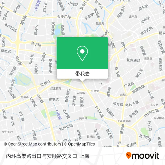 内环高架路出口与安顺路交叉口地图