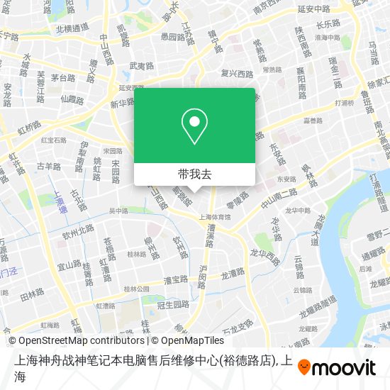 上海神舟战神笔记本电脑售后维修中心(裕德路店)地图