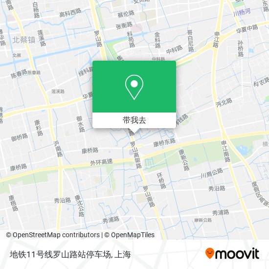 地铁11号线罗山路站停车场地图