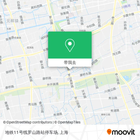 地铁11号线罗山路站停车场地图