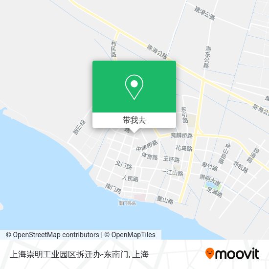 上海崇明工业园区拆迁办-东南门地图