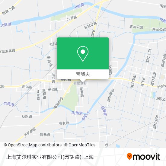 上海艾尔琪实业有限公司(园胡路)地图