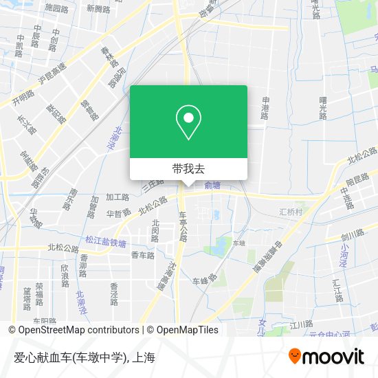 爱心献血车(车墩中学)地图