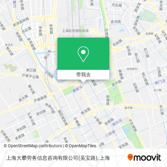 上海大攀劳务信息咨询有限公司(吴宝路)地图