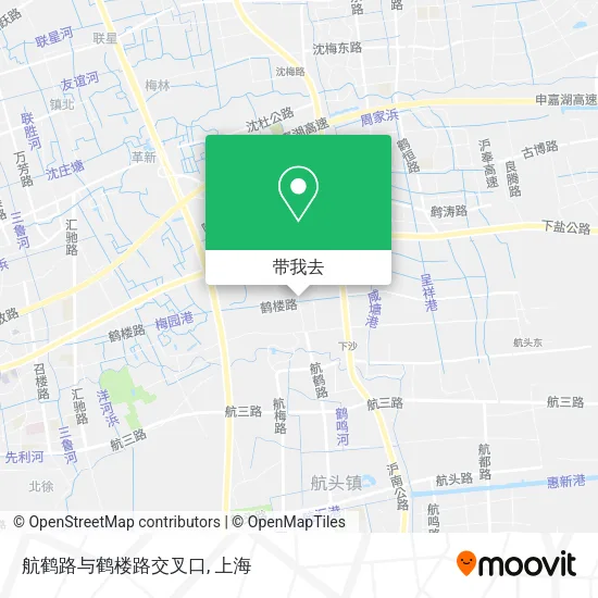 航鹤路与鹤楼路交叉口地图