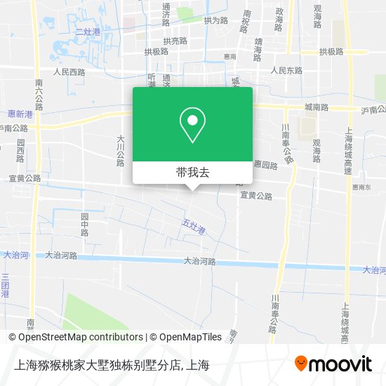 上海猕猴桃家大墅独栋别墅分店地图