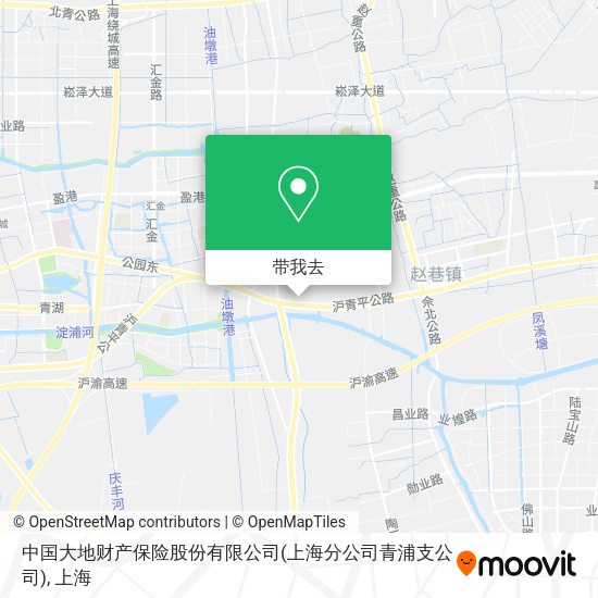 中国大地财产保险股份有限公司(上海分公司青浦支公司)地图