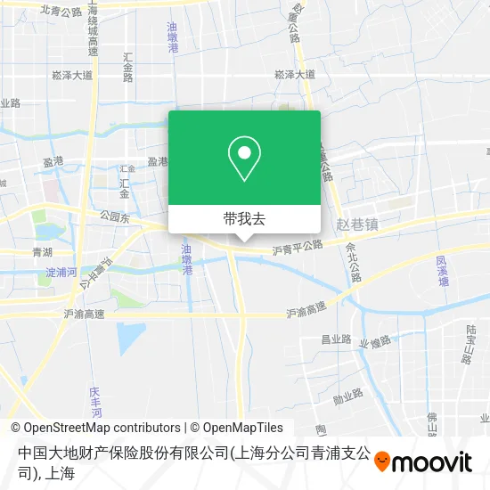 中国大地财产保险股份有限公司(上海分公司青浦支公司)地图