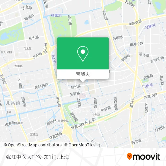 张江中医大宿舍-东1门地图