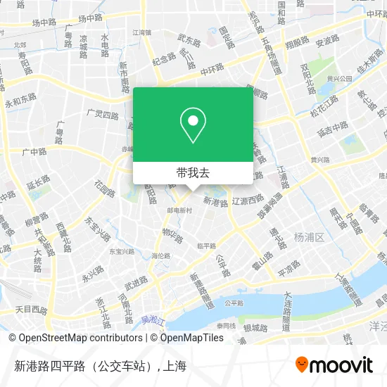 新港路四平路（公交车站）地图