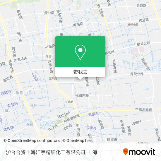 沪台合资上海汇宇精细化工有限公司地图