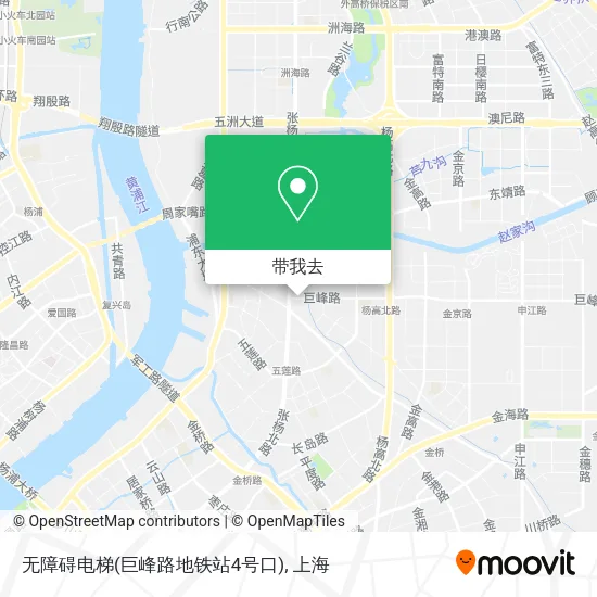 无障碍电梯(巨峰路地铁站4号口)地图