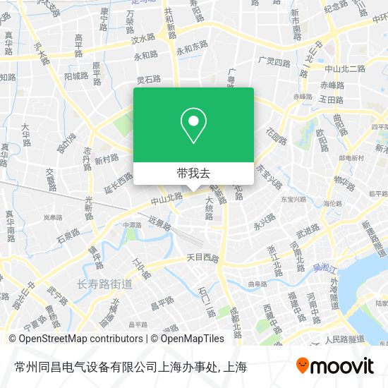 常州同昌电气设备有限公司上海办事处地图