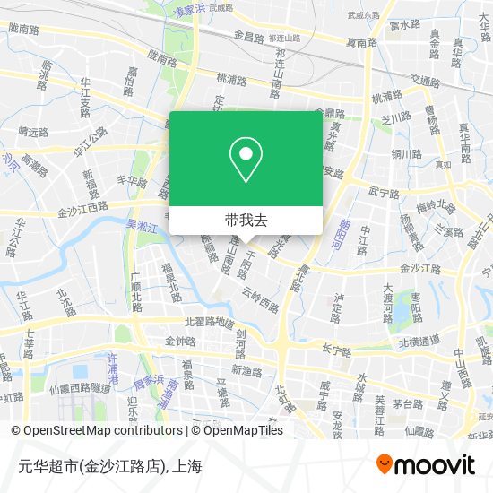 元华超市(金沙江路店)地图