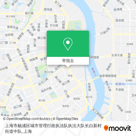 上海市杨浦区城市管理行政执法队执法大队长白新村街道中队地图