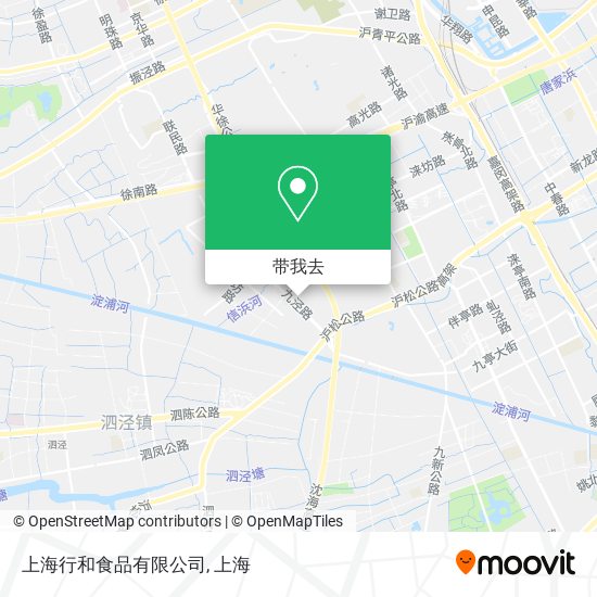 上海行和食品有限公司地图