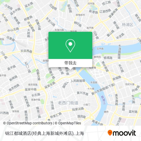 锦江都城酒店(经典上海新城外滩店)地图