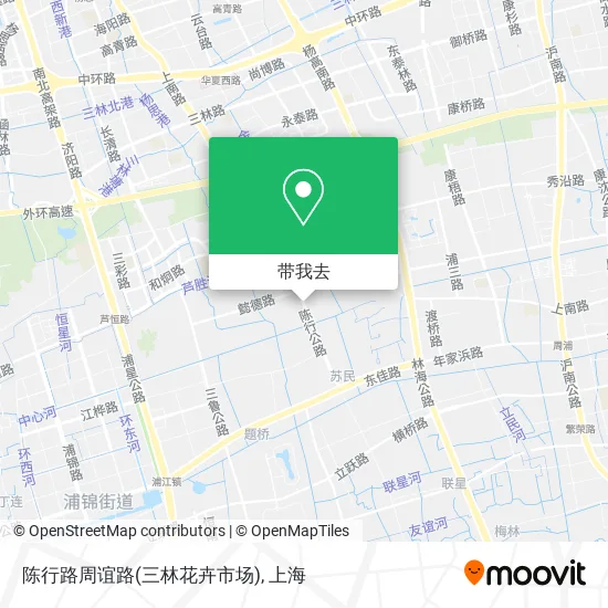 陈行路周谊路(三林花卉市场)地图