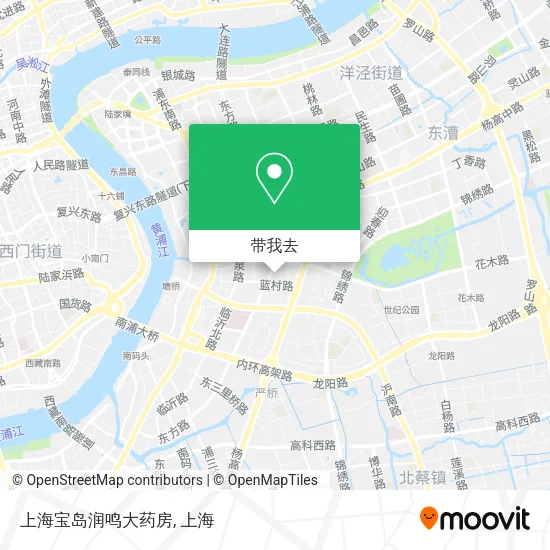 上海宝岛润鸣大药房地图
