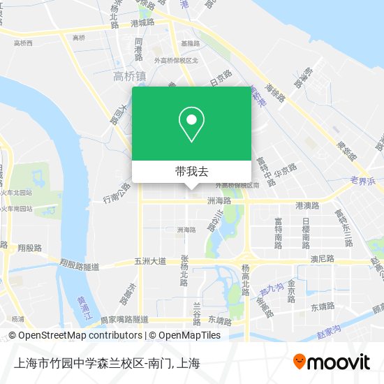 上海市竹园中学森兰校区-南门地图