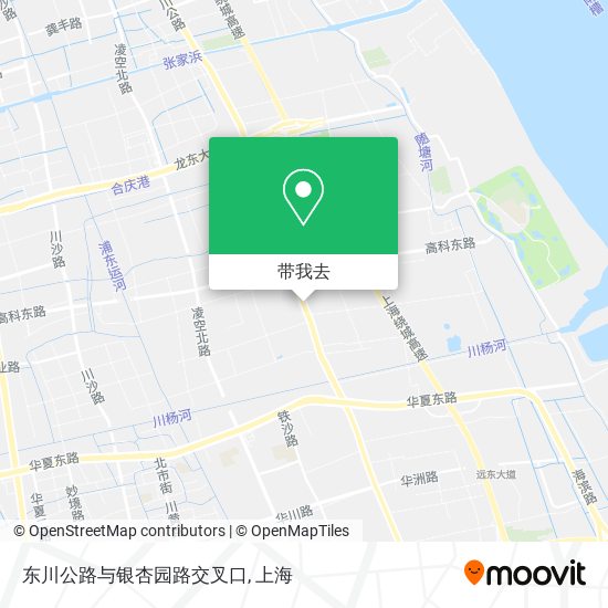 东川公路与银杏园路交叉口地图