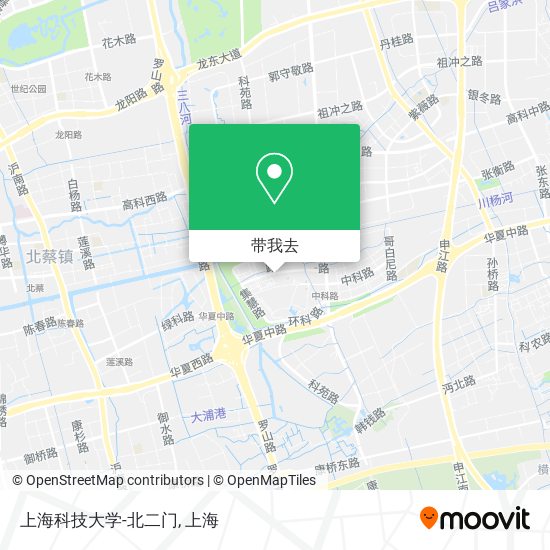 上海科技大学-北二门地图