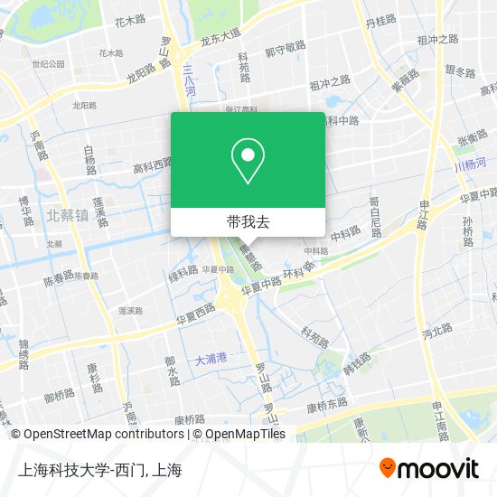 上海科技大学-西门地图