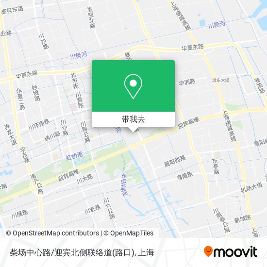 柴场中心路/迎宾北侧联络道(路口)地图