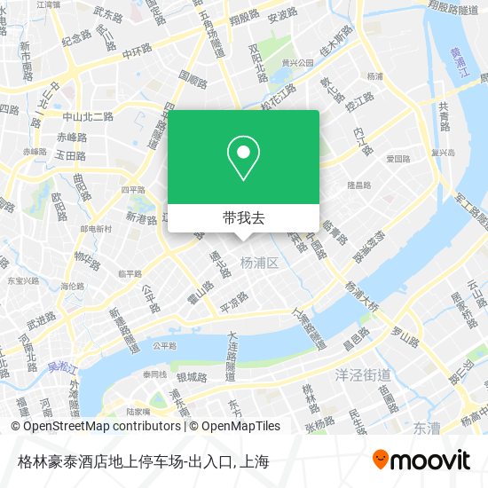 格林豪泰酒店地上停车场-出入口地图