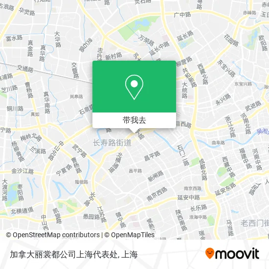 加拿大丽裳都公司上海代表处地图