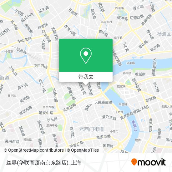 丝界(华联商厦南京东路店)地图