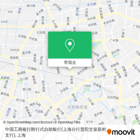 中国工商银行附行式自助银行(上海分行普陀甘泉新村支行)地图