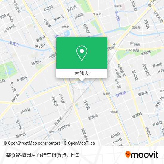 莘浜路梅园村自行车租赁点地图